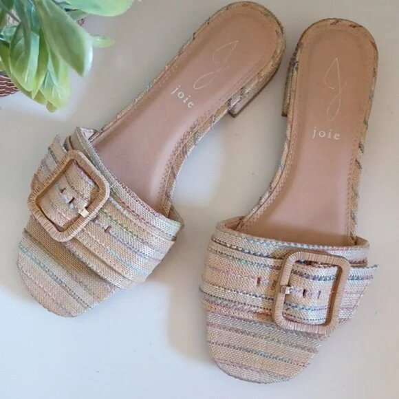 NWOT! JOIE CLAIRE TEXTURED SLIDE SANDALS - Picture 3 of 4
